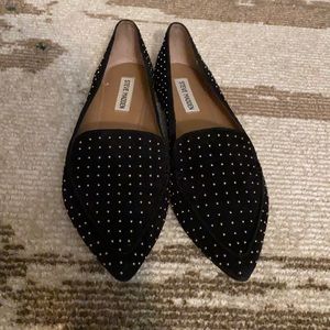 Studded Black Flats